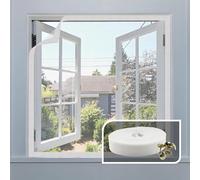 AMIGO Mosquiteras para Ventanas con Magic Click - 150 x 150 cm - Mosquitera Antimosquitos Para Ventanas Correderas,Para Ventanas De BalcóN, Ventanas De Terraza, Cocina, Blanco