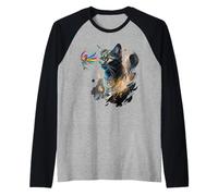 ¿Amigo o Enemigo? ¿Amigos de diseño de Gatos y pájaros o Enemigos? Camiseta Manga Raglan