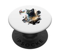 ¿Amigo o Enemigo? ¿Amigos de diseño de Gatos y pájaros o Enemigos? PopSockets PopGrip Adhesivo