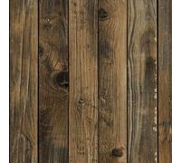 AMIGO Oro y Azul Efecto Tablones de Madera Autoadhesivo Papel Pintado Impermeable Rústico Amarillo Papel de Contacto Pelar y Pegar Vinilo Rollo para Dormitorio Puerta de Armario 44.5x500cm