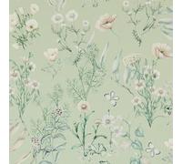 AMIGO Papel Pintado Autoadhesivo Estilo Boho Floral En Tonos Verdes, Ideal Para Dormitorios, Salas O Espacios. Revestimiento De Pared Fácil De Instalar Y Desprendible 44.5x500 cm