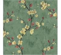 AMIGO Papel Pintado Autoadhesivo Flores Papel de Pared Papel Adhesivo para Muebles Removible Impermeable Estilo Retro Vinilo PVC Pegatina Decorativos Pared Salon Papel Pared Dormitorio 44x1000cm