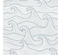 AMIGO Papel Pintado Moderno con Diseño de olas Azules,Autoadhesivo para baños,Material Vinílico,Repelente al agua y a la Suciedad 44x600cm