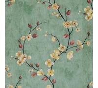 AMIGO Papel Pintado Vinílico Autoadhesivo Amarillo Bohemio Floral para Dormitorios y Armarios 44.5x300cm