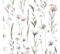 AMIGO Papel Vinílico Adhesivo Floral con Motivos de Flores Silvestres - Autoadhesivo para Decorar baños, Armarios, Paredes y Estantes 44x300cm