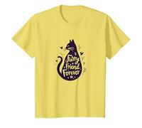Amigo Peludo para Siempre Amante de los Gatos Camiseta, Niños, Limón, 3 años