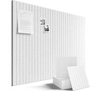 AMIGO Tablón de anuncios de corcho grande para pared de 120 x 90 cm, de fieltro con una gran caja de chinchetas, con accesorios de montaje y cinta nano-adhesiva, decorativo para oficina, escuela y