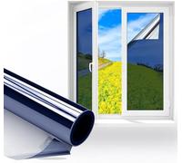 AMIGO Vinilos para Cristales Efecto Espejo Vinilo Adhesivo Cristal con Kit de Montaje Anti UV Anti Calor Unidireccional Protector de Privacidad Protege del Sol para Hogar Oficina Tienda 90x300cm