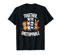 Amigos Animales Fuerza Juntos Valentía Equipo Camiseta