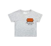 Amigos Chicas Recortadas Camiseta Central Perk Sofá TV Mostrar niños Gris Top 13-14 años