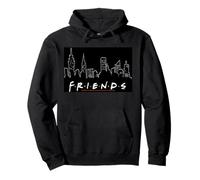 Amigos Ciudad Horizonte Letras Multitud Escena Sudadera con Capucha