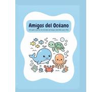 Amigos del Océano: Libro para colorear de animales del bosque adorables para niños