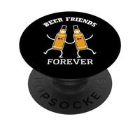 Amigos divertidos de la cerveza para siempre, Amante de la cerveza, Compañero de beber BFF PopSockets PopGrip Adhesivo
