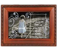 Amigos madera Cottage Garden tradicional caja de música Reproduce es lo Friends Are para