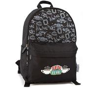 Amigos Niños Mochila Central Perk Logo para niñas y niños Negro Zip Un tamaño
