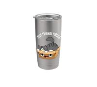Amigos para siempre divertido amigo juego de palabras Vaso térmico de acero inoxidable de doble pared