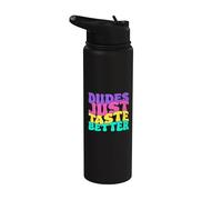 Amigos Sólo Sabor Mejor Divertido Humor Adulto Gay Chico Amante Stainless Steel Insulated Water Bottle