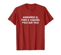 Amiguiños Si Pero A Vaquiña Polo Que Vale Frases En Gallego Camiseta, Hombre, Arándano, L
