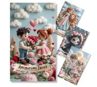 Amigurumi Tarot: Tarot del Amor cartas, Almas Gemelas, Nuevo Amor tarot para Principiantes con significados, fácil e intuitivo, Guía y Video Curso de regalo 5 idiomas, Oráculo de Almas Gemelas