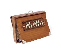 Amilav Collections Caja profesional Shruti (grande) | Caja Shruti de concierto | Color natural | Madera de teca maciza | 40,6 x 31,8 x 8,9 cm afinada 440 Hz (432 Hz a pedido), BK154512112315512