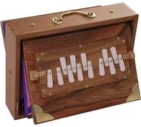 Amilav Collections Caja Shruti de 15 pulgadas, caja de madera de teca pura para canto de yoga sintonizada a 440 Hz con bolsa de transporte