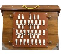 Amilav Collections Caja Shruti de 3 octavas de madera de teca pura, instrumento musical, caja Shruti con bolsa de transporte (estándar 432 Hz)