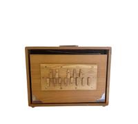 Amilav Collections Caja Shruti de madera de teca pura de 15 pulgadas, con 13 llaves, instrumento musical con bolsa de transporte