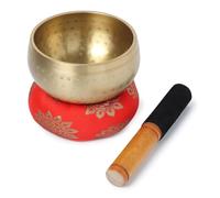 Amilav Collections Cuencos tibetanos para meditación, cuenco de canto budista, hecho a mano, sonido holístico, curación de 7 chakras (4 pulgadas, dorado)