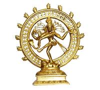 Amilav Collections Estatua de latón Natraj ídolo escultura Shiva - Nataraj El Señor de la Danza Natrajan (Golden7)