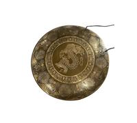 Amilav Collections Gong tallado de Buda de 50,8 cm, hecho a mano, gong curativo del Himalaya, gong del templo