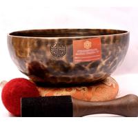 Amilav Collections Tune Full Moon - Cuenco tibetano de curación de chakras, cuenco tibetano de luna llena para cantar, hecho a mano, regalo de atención plena
