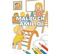 AMILIO Malbuch, Geschwistermalbuch, Malbuch für Kleinkinder, Mädchen, Junge ab 2 Jahre: Geschwistermalbuch, Malbuch für Kleinkinder, Mädchen, Junge ab 2 Jahre