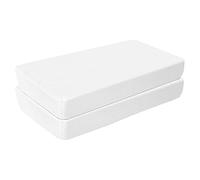 Aminata BALANCE Sábanas bajeras de 55 x 90 cm para bebé, de algodón, juego de 2 unidades, color blanco, con goma elástica suave para un ajuste perfecto en las esquinas, para niños y niñas