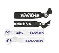 Aminco NFL Baltimore Ravens - Lazos elásticos para el pelo, paquete de 4