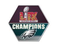 aminco Philadelphia Eagles - Pin hexagonal conmemorativo del Super Bowl 59 Champions, coleccionable de la NFL