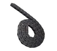 Amindz Cadena de Arrastre, 1M Cadena de Arrastre de Nylon para Enrutamiento de Cables Impresora 3D CNC Máquinas Herramientas Negro 14 x 18 mm (Negro)