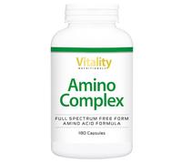 Amino Complex Capsulas Con 21 Aminoácidos, 180 Capsulas, Fórmula de Aminoácidos de Espectro Completo y Forma Libre, Vegano. Vitality Nutritional de Vitamin Express