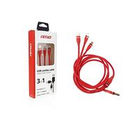 AMiO 02178 Cable USB para cargar Rojo