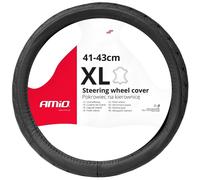 AMiO 03563 Funda cubierta para el volante cuero Ø41-43cm negro