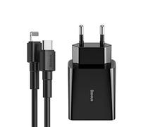 Amio Accesorios Marca Modelo USB-C PD BEICUS Mini, Entrega DE Potencia 18W Cargador de Red con Cable USB-C - Lightning 100 cm