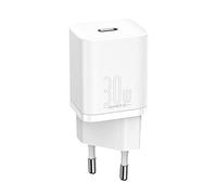 Cargador de carga rápida Super Si 1C USB-C 30W (Blanco) - BASEUS