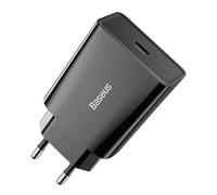 Amio Cargador Marca Modelo Cargador de Red de Cargador rápido de Velocidad de Base Mini, USB-C, PD, 3A, 20W Negro