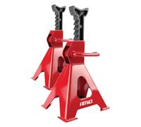 AMiO Juego de soportes para gato de 2 piezas - Capacidad de carga de 2 toneladas para un soporte seguro Rojo