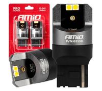 AMiO LED CANBUS PRO serie 7440 WY21W 4x3030 SMD Naranja 12/24V