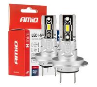 AMiO Luz de cruce LED H7 Mini 6500k Blanco (conjunto) [Faros blancos - Luces de baja blancas]