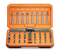 AMIR Juego de destornilladores magnéticos 42 en 1, juego de destornilladores de trinquete con múltiples puntas, kit de herramientas de reparación de bricolaje con mango en T versátil para muebles