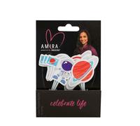 AMIRA powered by decocino Cake Topper Space 12 piezas - Astraonaut, Topping para magdalenas, tartas, tartas, cumpleaños infantiles, fiestas, niños, planetas