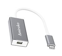 Amiroko Adaptador USB-C a Mini DisplayPort, USB 3.1 Tipo C (Thunderbolt 3) a Mini DP Adaptador 4K Compatible con MacBook Pro, Lenovo T470, a Pantalla de Cine LED/Monitor DELL, etc.