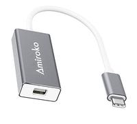 Amiroko Adaptador USB-C a Mini DisplayPort, USB 3.1 Tipo C (Thunderbolt 3) a Mini DP Adaptador 4K Compatible con MacBook Pro, Lenovo T470, a Pantalla de Cine LED/Monitor DELL, etc.