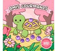Amis gourmands: Un livre à colorier réconfortant pour adultes et adolescents, mettant en vedette d'adorables animaux en forme de nourriture